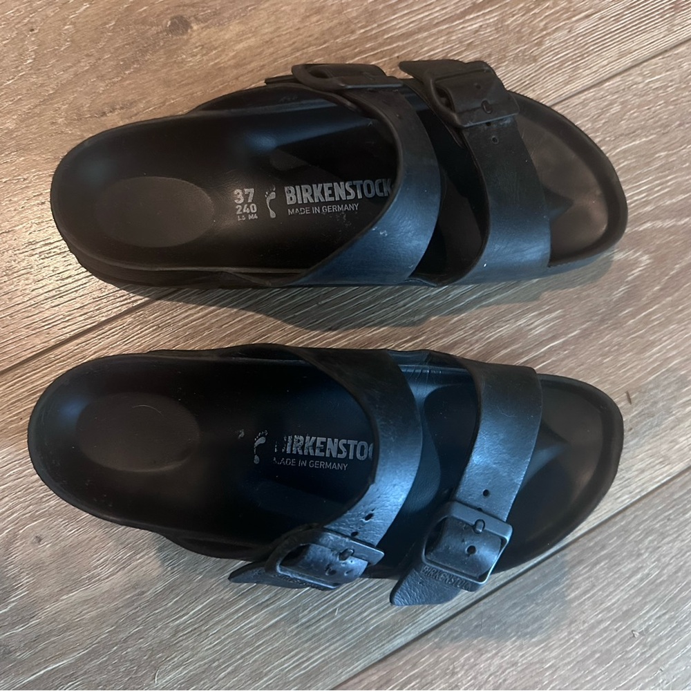 Birkenstock Black Two-Strap EVA Slides